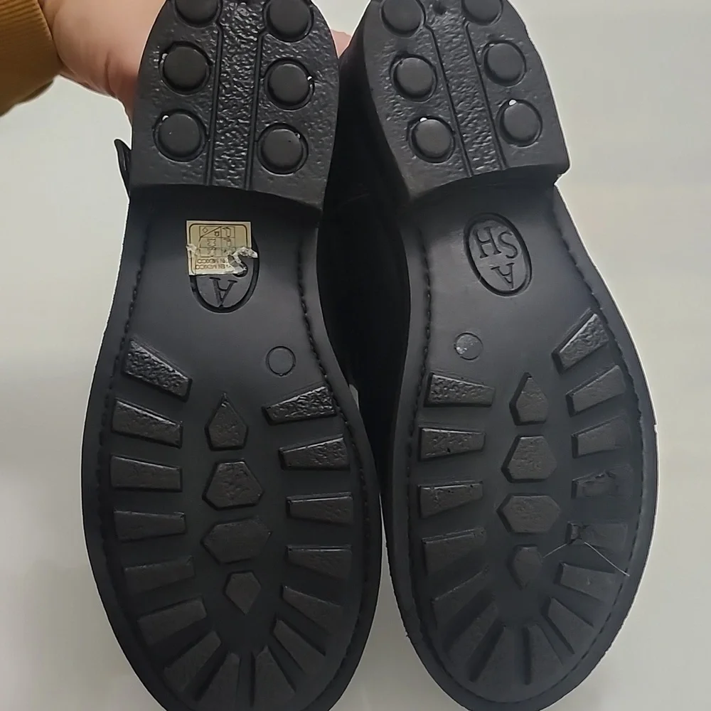 Ash Studded Black Ankle Boots - Picture 14 of 15